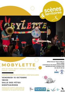 Prochainement : CONCERT-SPECTACLE MOBYLETTE de La Compagnie du Plus Petit Espace Possible proposé par le Centre culturel Arcature en partenariat avec Scènes et Territoires